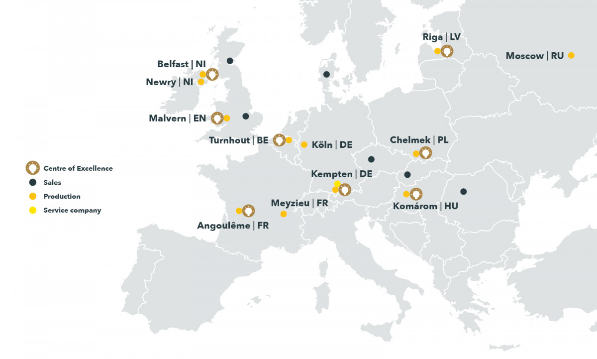 Map EU locations